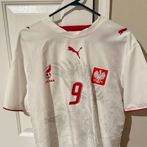 Puma Red and White Soccer Jersey